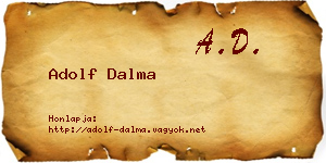 Adolf Dalma névjegykártya